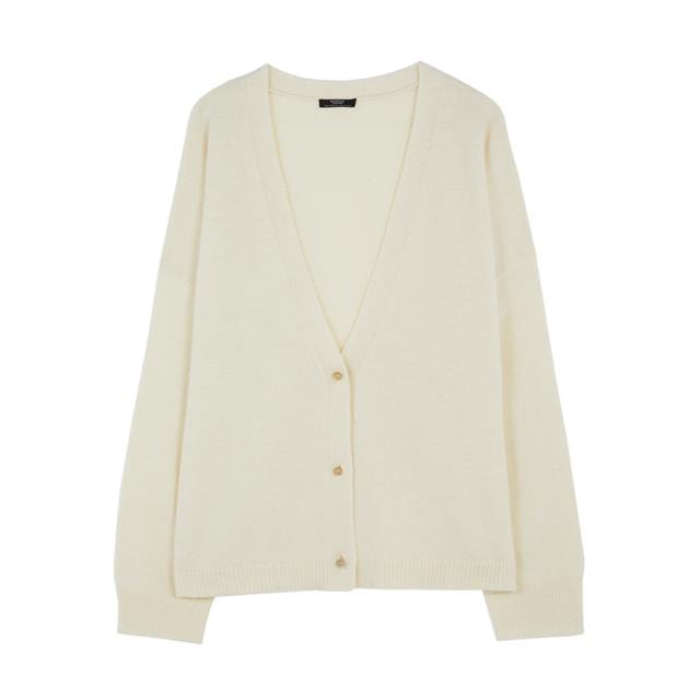 بارفوا كارديجان صوف نسائي سادة بأزرار أمامية