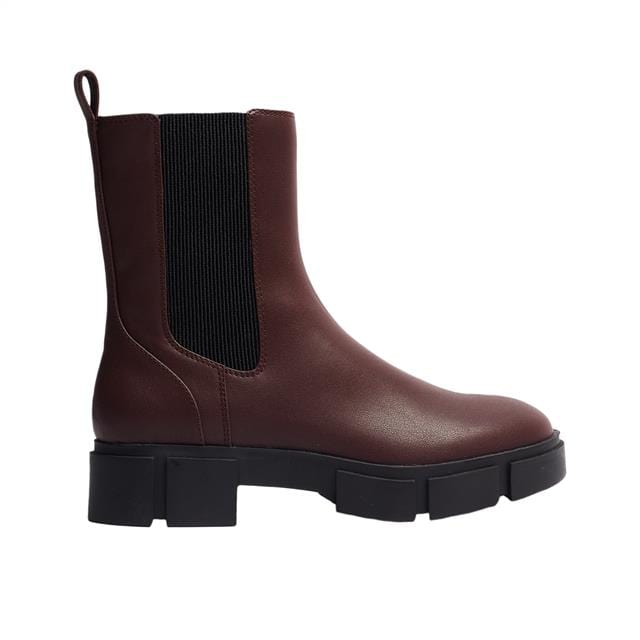 بارفوا حذاء هاف بوط بدون رباط جلد