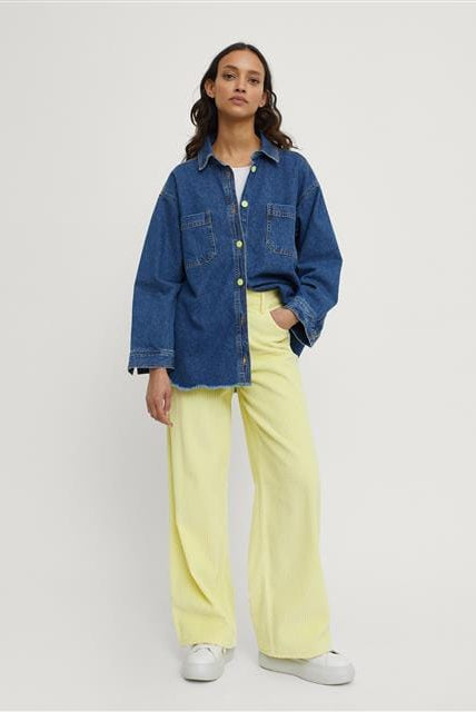 بارفوا بنطلون قماش نسائي واسع من الأسفل