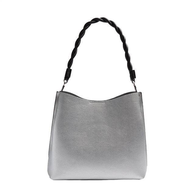 بارفوا شنطة يد جلد سادة نسائي