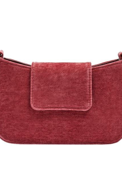 بارفوا حقيبة كتف صغيرة كروس نسائي أحمر وردي