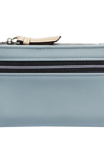 بارفوا محفظة يد نسائية سادة بسحاب أزرق