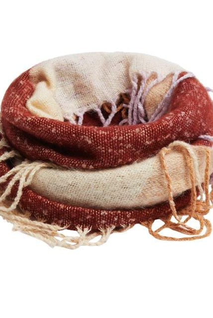 بارفوا كوفيه نسائية مزينة بخيوط سميكة بورغندي