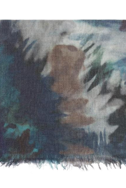 بارفوا سكارف نسائي مربع مشجر أزرق