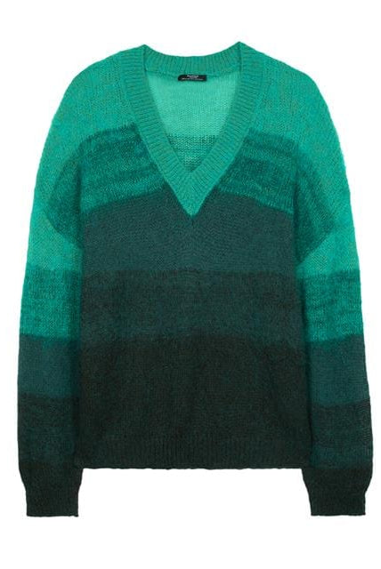 بارفوا بلوفر محبوك متعدد الألوان بياقة سبعة