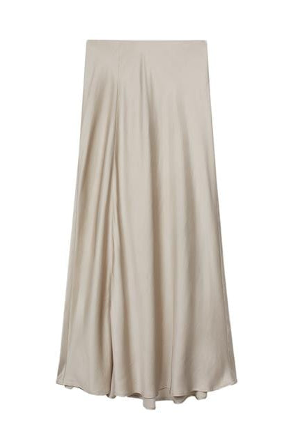 بارفوا تنورة لف طويلة نسائية سادة بيج