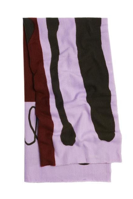 بارفوا سكارف نسائي ثقيل مطبوع أرجواني