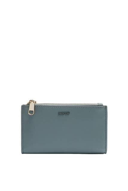 بارفوا محفظة نقود نسائية مربعة سادة أزرق داكن