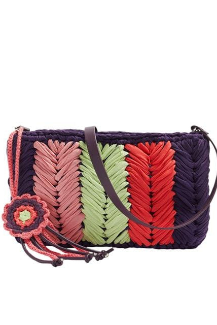 بارفوا شنطة كروشيه نسائية بحامل يد جلدي