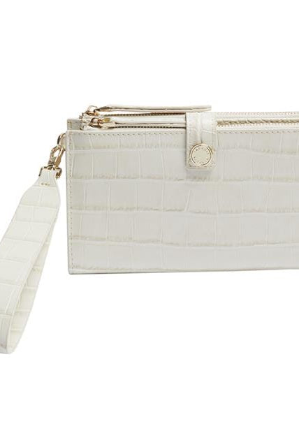 بارفوا محفظة نقود نسائية جلد على شكل تمساح