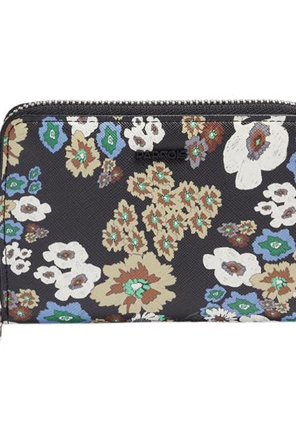 بارفوا محفظة نقود جلد مشجرة بسحاب نسائي