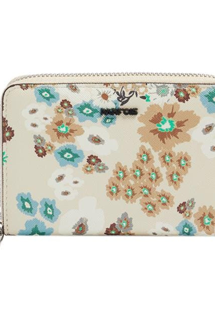 بارفوا محفظة نقود جلد مشجرة بسحاب نسائي