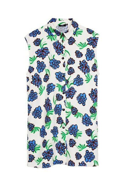 بارفوا قميص منسوج بدون أكمام مشجر بيج فاتح