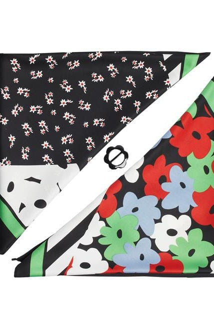 بارفوا سكارف بوليستر مربع بطابعة نسائي أخضر