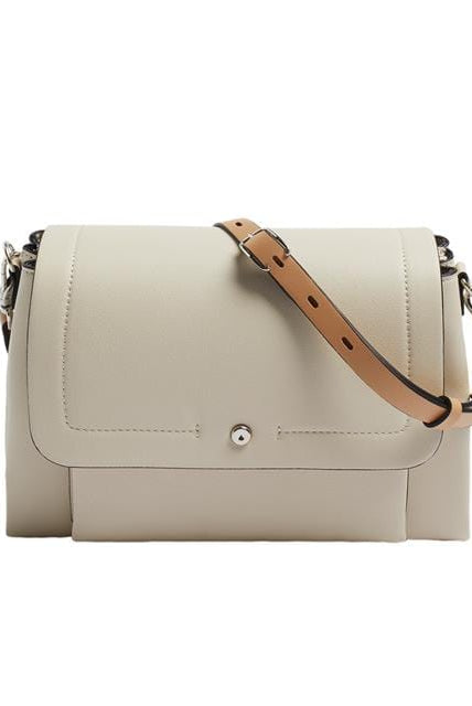 بارفوا حقيبة كروس بودي جلد للنساء بيج فاتح