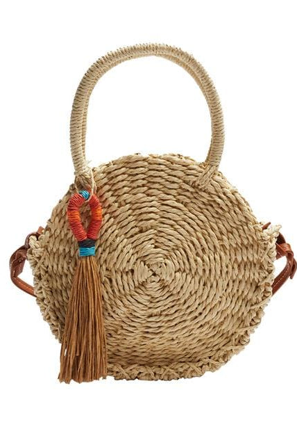 بارفوا حقيبة كروس بودي للنساء دائرية أصفر