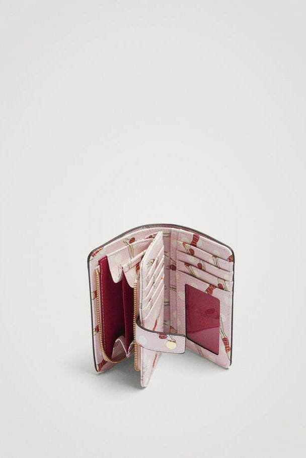 بارفوا محفظة صغيرة نسائية مطبوعة وردي