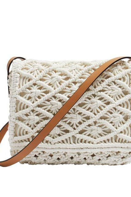 بارفوا شنطة كتف كروس بحامل كتف جلد بيج