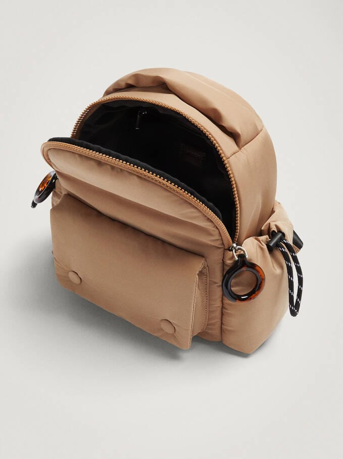 بارفوا حقيبة ظهر نايلون صغيرة بجيب خارجي