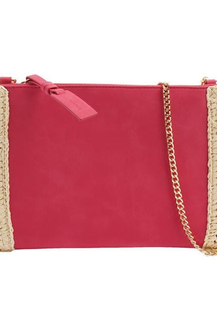 بارفوا حقيبة يد جلدية مزينة بحواف