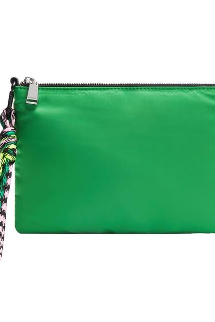 بارفوا شنطة يد نايلون مربعة بسحاب