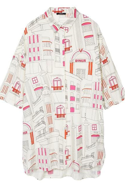 بارفوا فستان تصميم قميص طويل بأزرار أمامية بيج فاتح