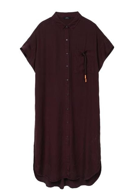 بارفوا فستان منسوج نسائي بأزرار أمامية