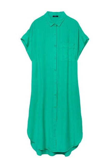 بارفوا فستان منسوج نسائي بأزرار أمامية