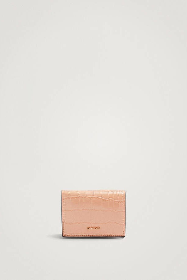 بارفوا حامل بطاقات جلد علي شكل ثعبان مرجاني