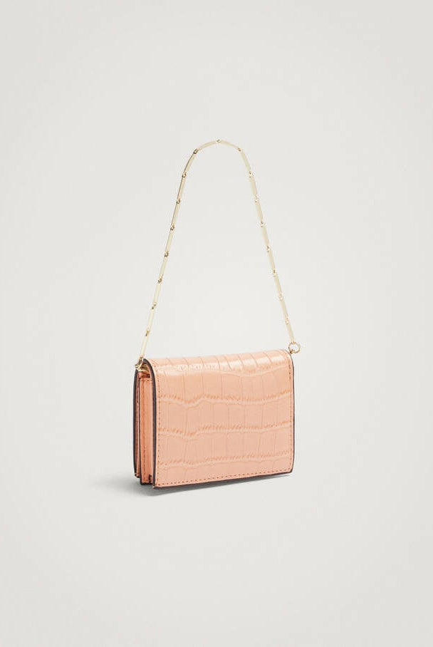 بارفوا حامل بطاقات جلد علي شكل ثعبان مرجاني