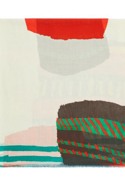 بارفوا وشاح رأس نسائي مربع بطبعة