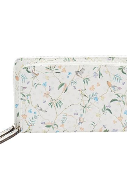 بارفوا بوك نسائي مستطيل مشجر بجيب خارجي أبيض