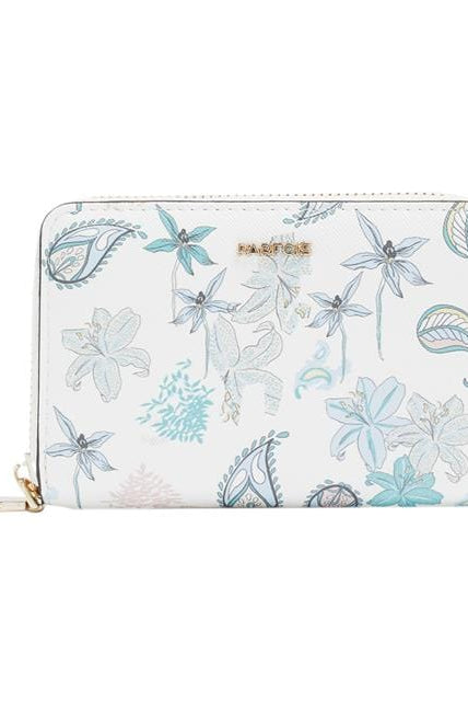 بارفوا بوك نسائي كبير مشجر بسحاب خارجي أزرق