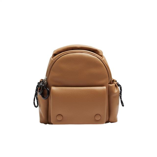 بارفوا حقيبة ظهر نسائية جلد بجيب خارجي