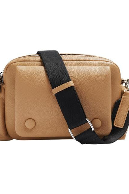 بارفوا حقيبة كروس جلد بجيب خارجي