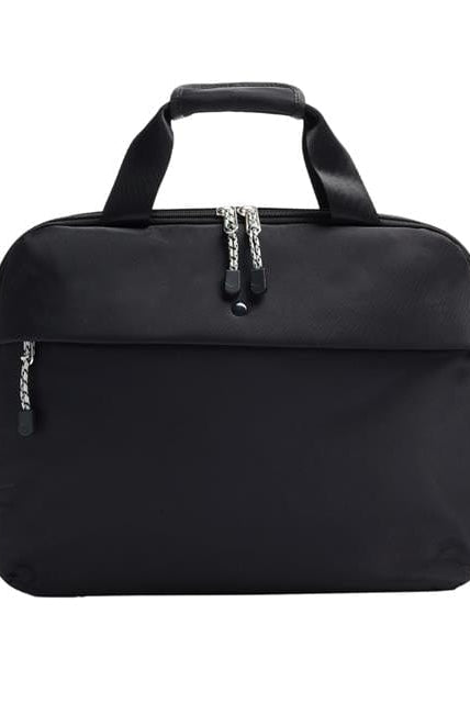 بارفوا حقيبة يد نايلون بمسكة يد جلد أسود