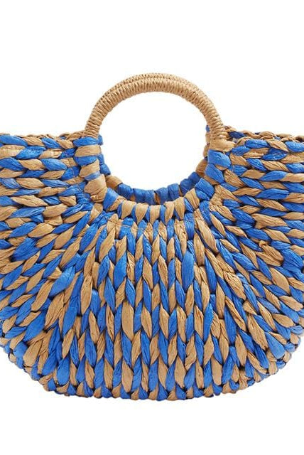 بارفوا شنطة يد نسائية منسوجة علي شكل مركب بيد صغيرة