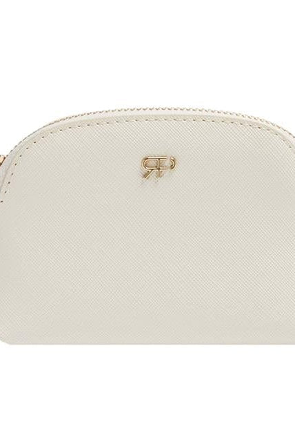 بارفوا محفظة جلد نسائية سادة بسحاب ذهبي