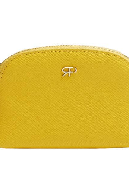 بارفوا محفظة جلد نسائية سادة بسحاب ذهبي