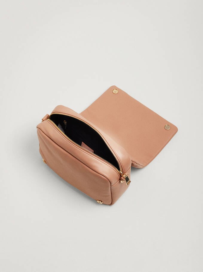 بارفوا شنطة كروس سادة مزينة بأشكال هندسية