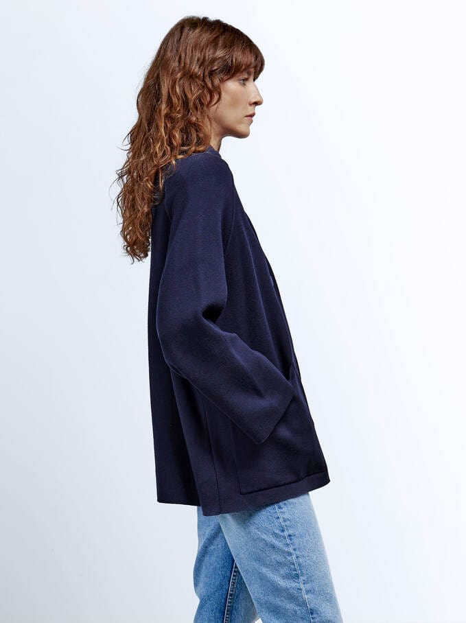 بارفوا معطف نسائي ثقيل مزود بجيوب أزرار أمامية