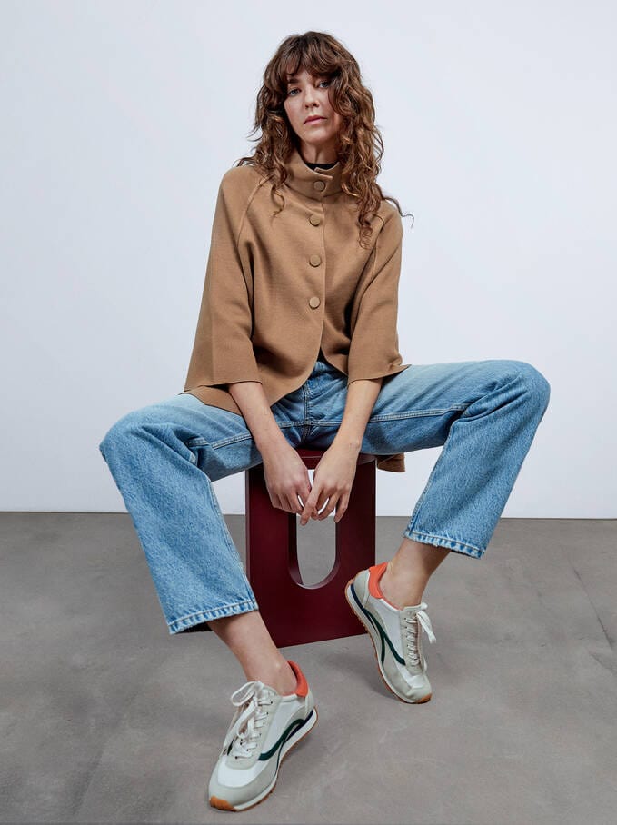 بارفوا معطف نسائي ثقيل مزود بجيوب أزرار أمامية