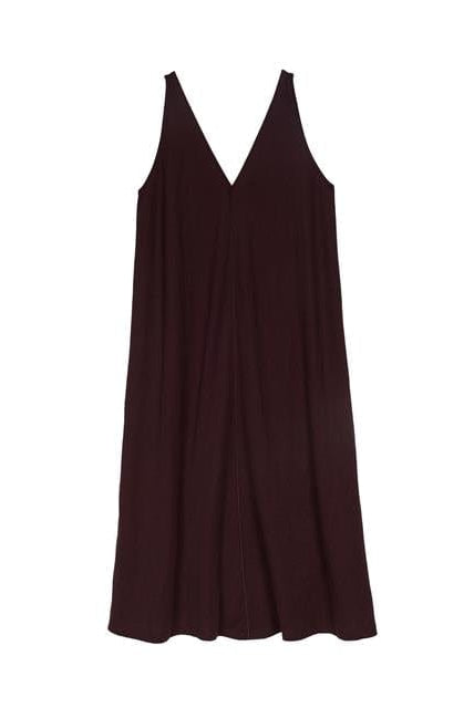 بارفوا فستان سهرة قصير واسع نسائي بورغندي