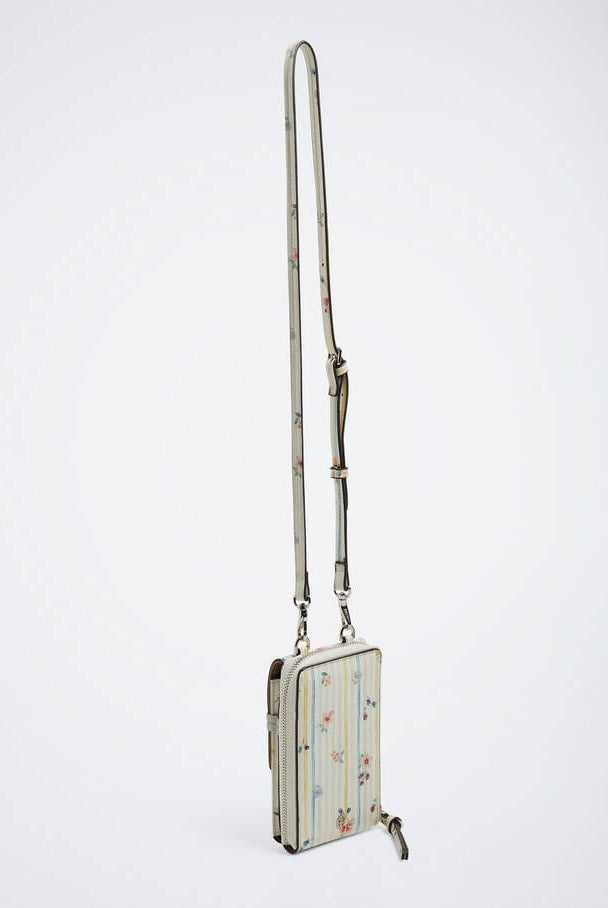 بارفوا شنطة هاتف جلد بحزام طويل أزرق