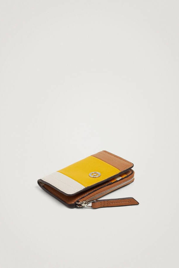 بارفوا حامل بطاقات لونين بسحاب أصفر