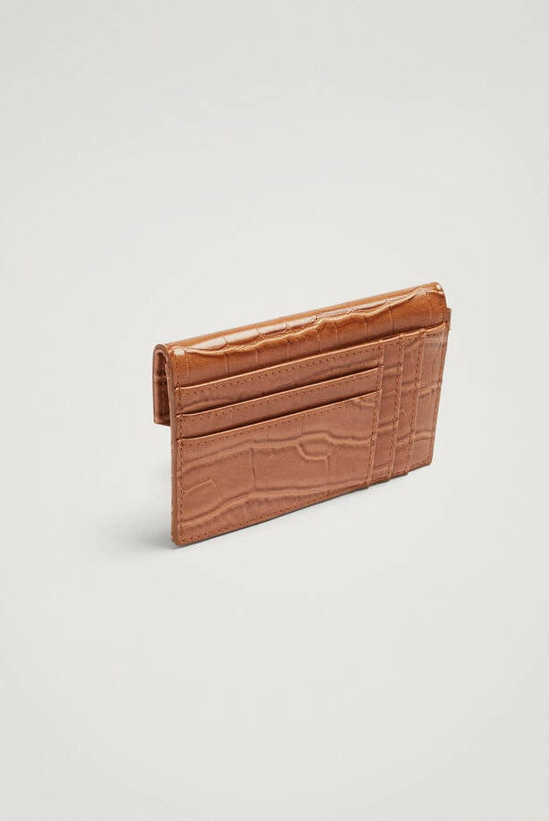 بارفوا محفظة بطاقات نسائية جلد تمساحي بمسكة يد