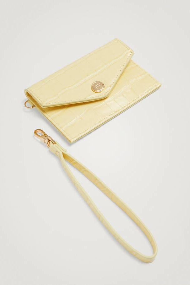 بارفوا محفظة بطاقات نسائية جلد تمساحي بمسكة يد