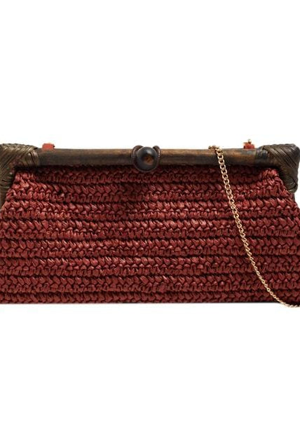 بارفوا حقيبة نسائية منسوجة بحامل