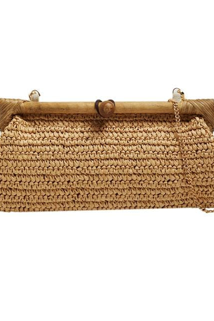 بارفوا حقيبة نسائية منسوجة بحامل