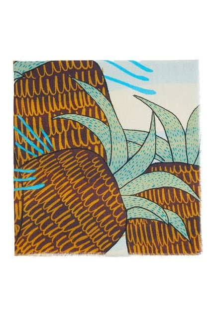 بارفوا وشاح مربع بطبعة الاناناس